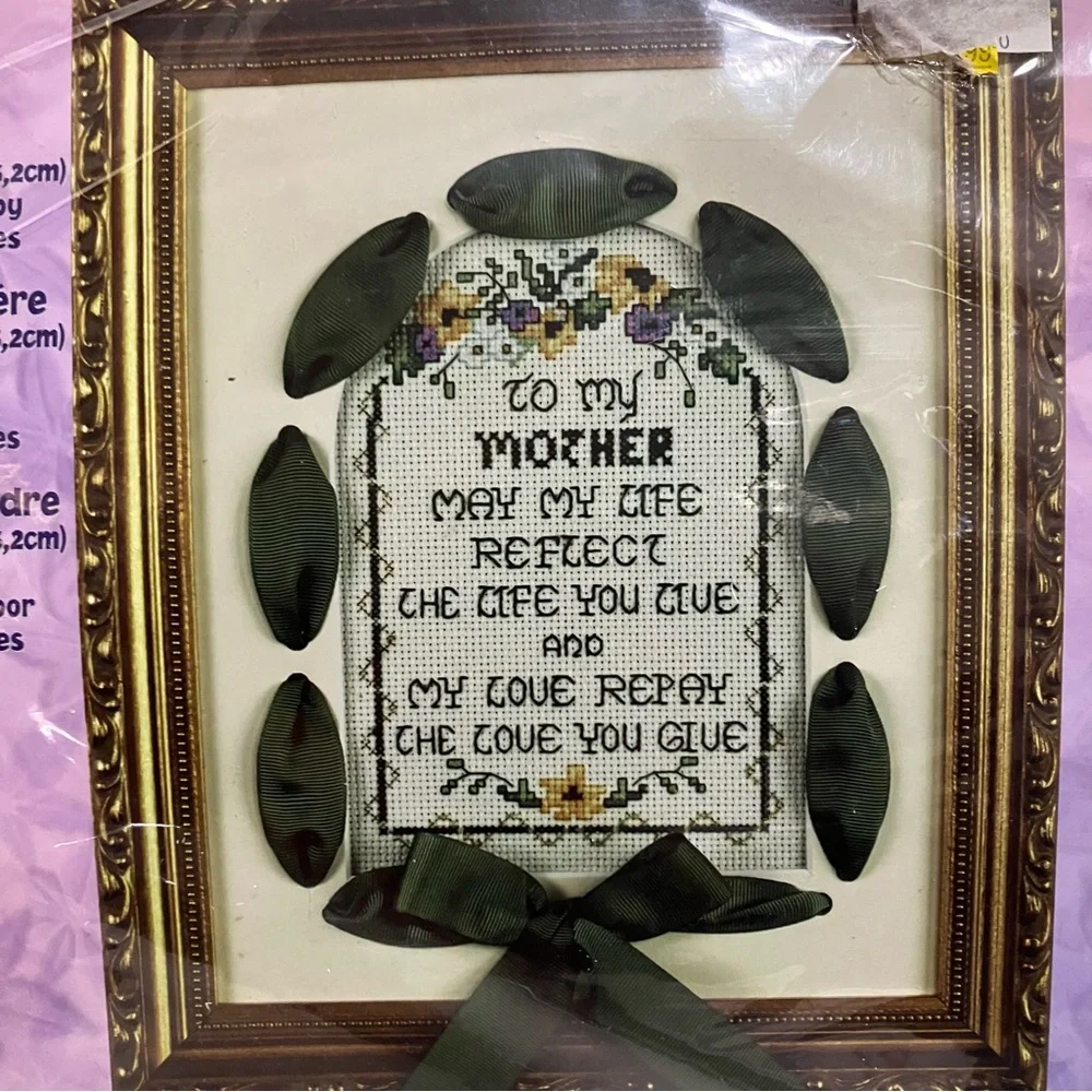 Vintage NEW Bucilla To My Mother Memory Mats Counted Cross Stitch 42783